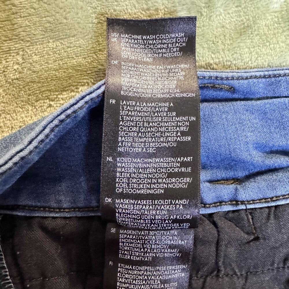 Liverpool High Rise Ankle Skinny Jeans Raw Hem Double Button Stretch 16W - Picture 11 of 12
